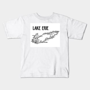 Lake Erie Map Kids T-Shirt